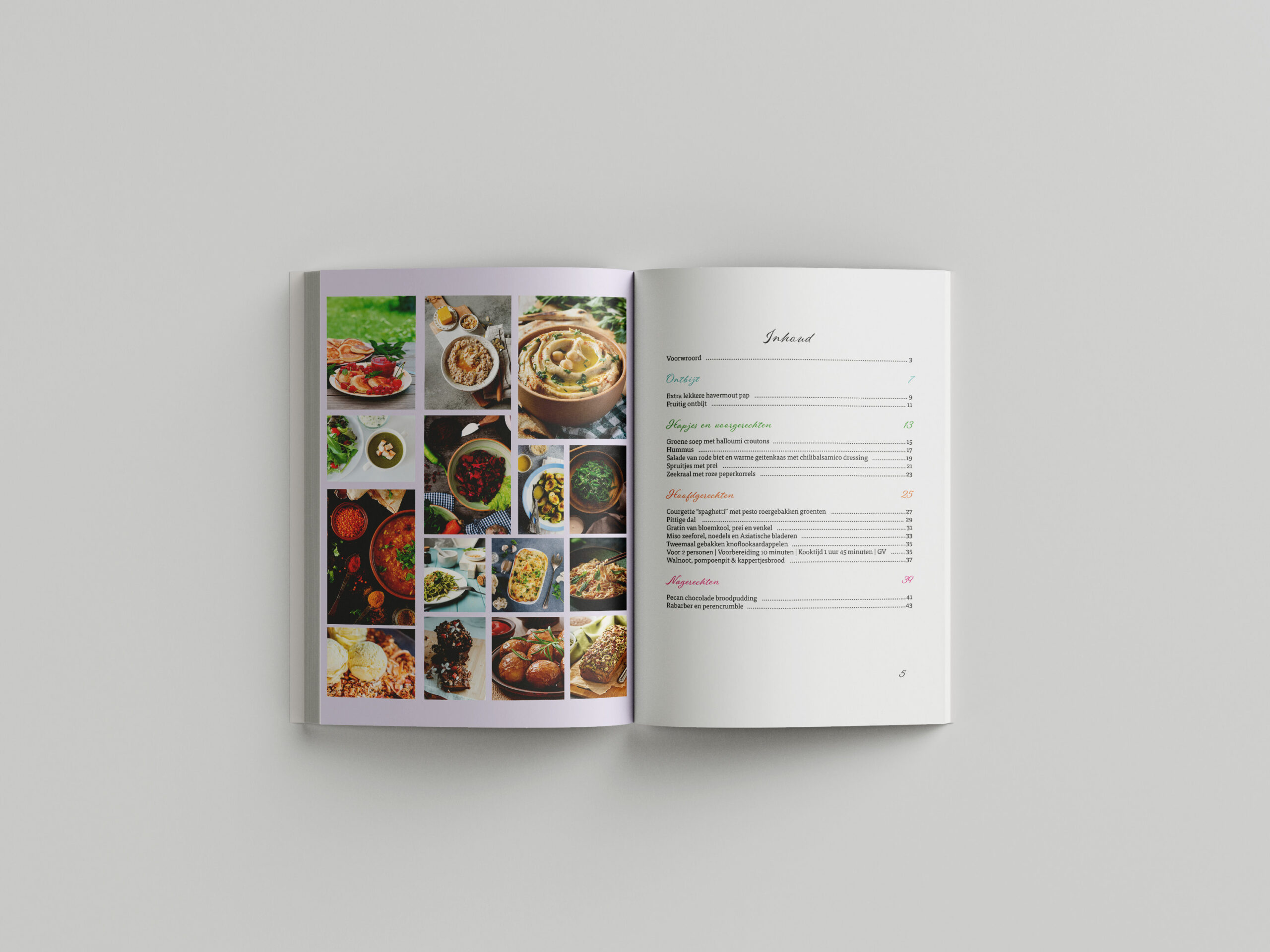Kookboek inhoudstafel
