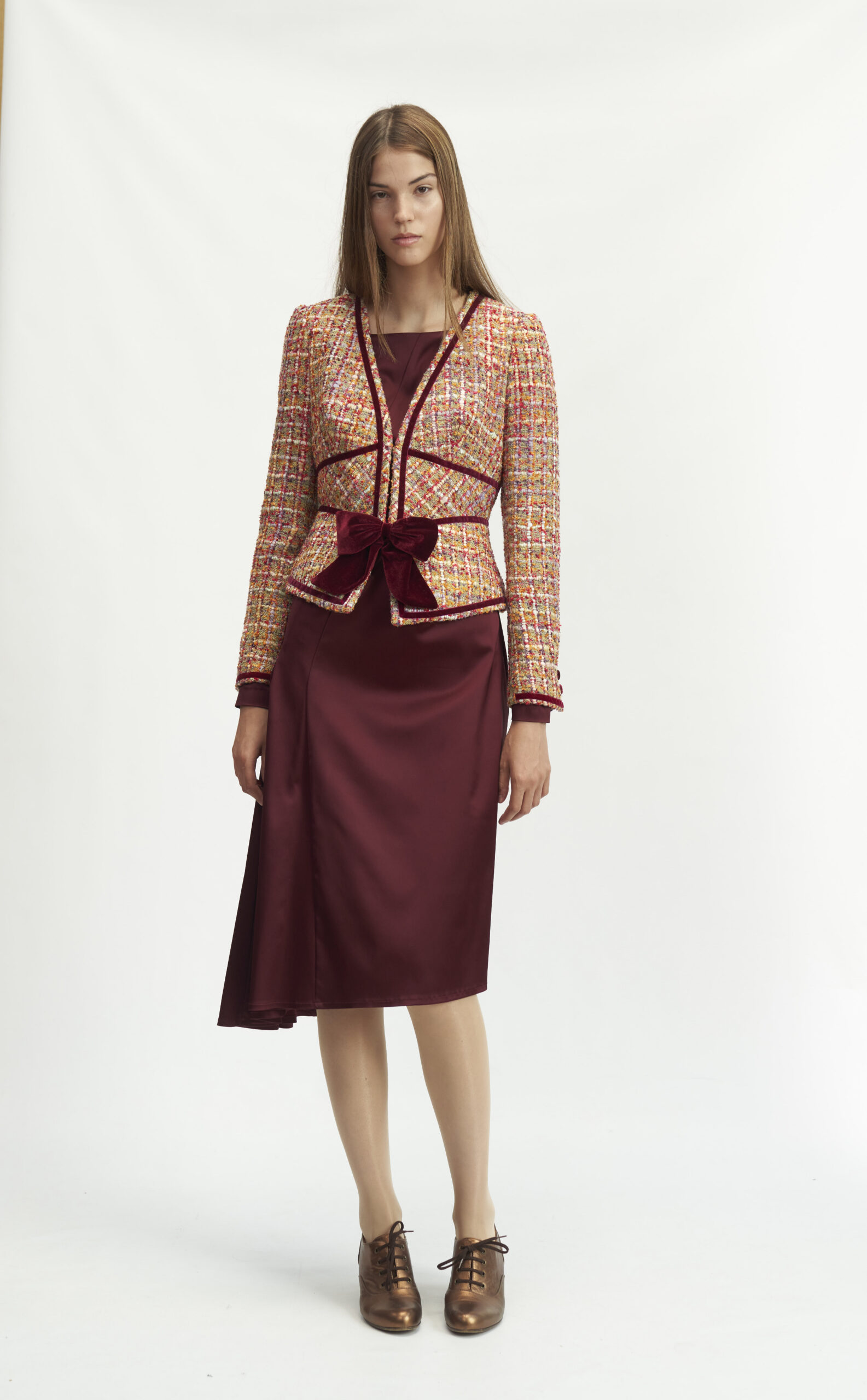 Model Rani wearing my designed and handmade Chanel jacket