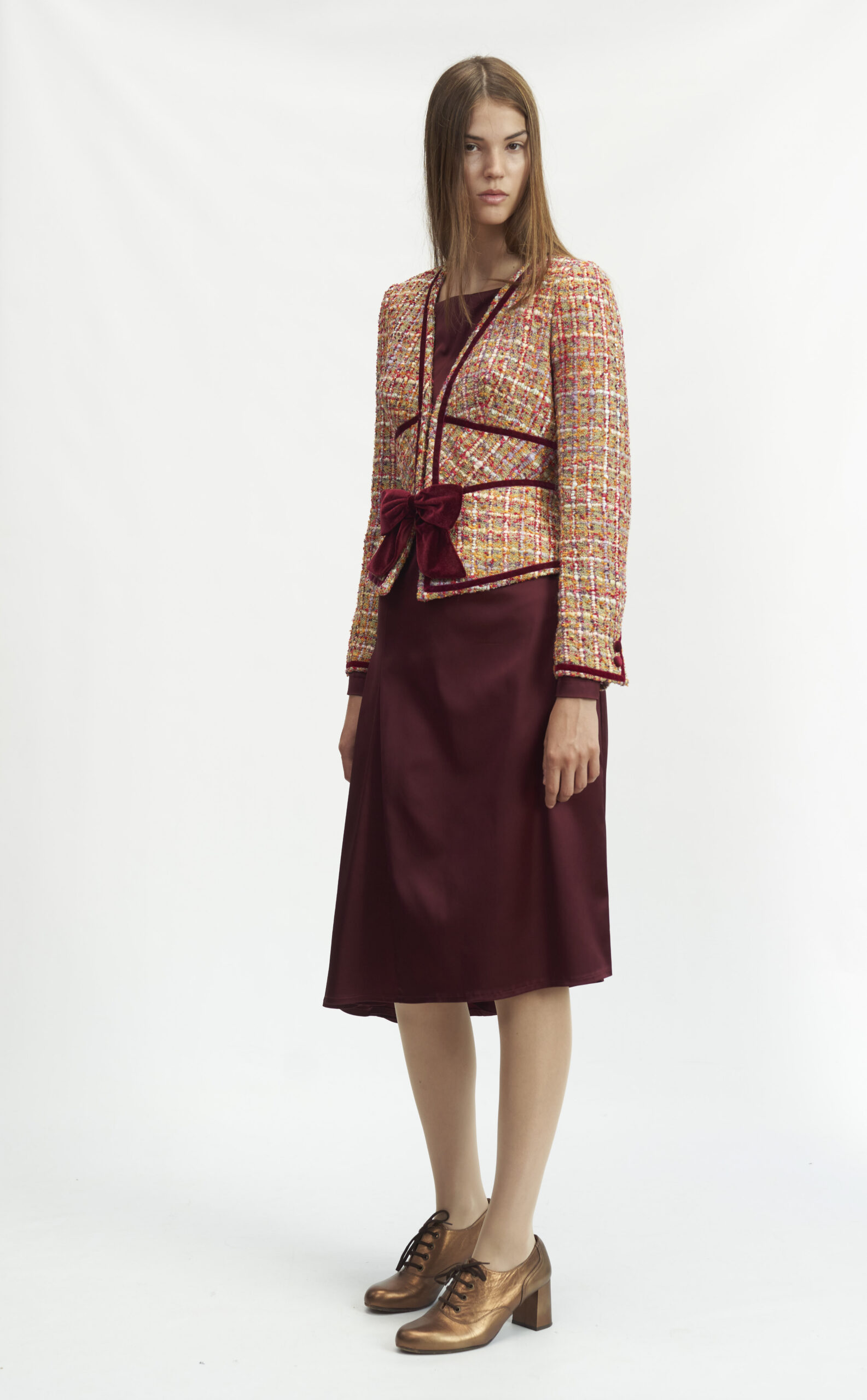 Model Rani wearing my designed and handmade Chanel jacket