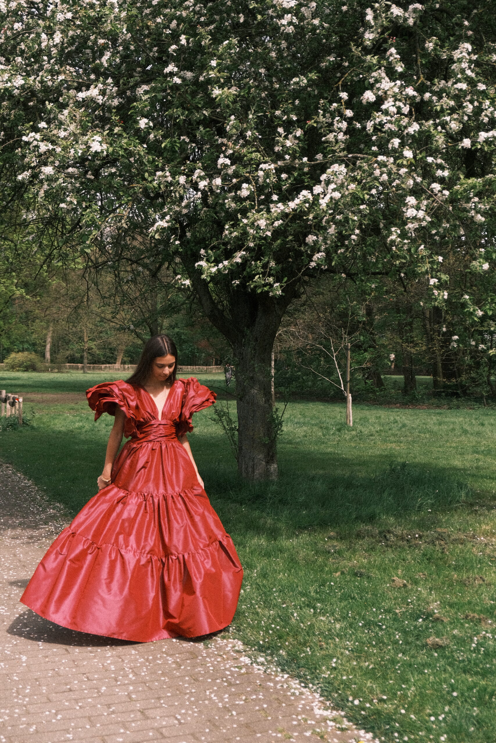 Flower dress handmade by Ines Beels