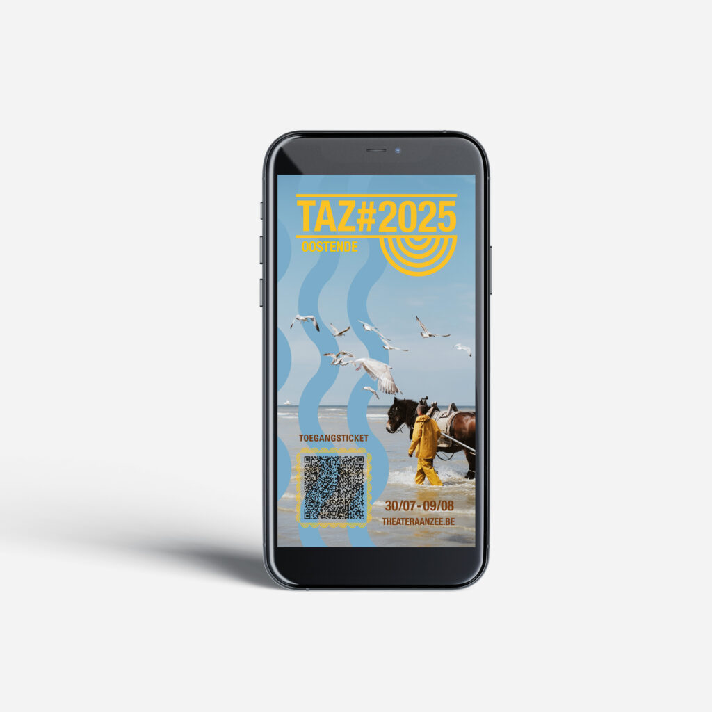 Toegangs E-ticket publication branding theater aan zee