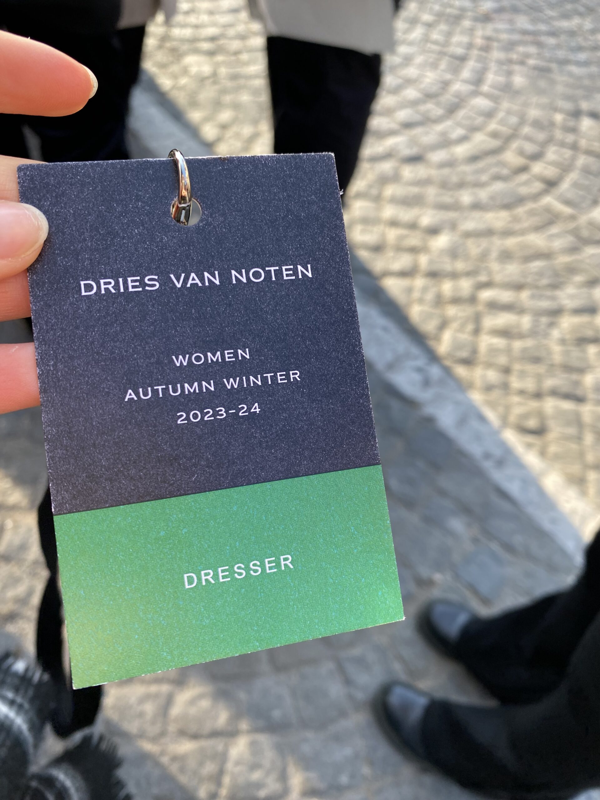 Dries Van Noten A/W 23-24 women show Paris Fashion week backstage as a dresser