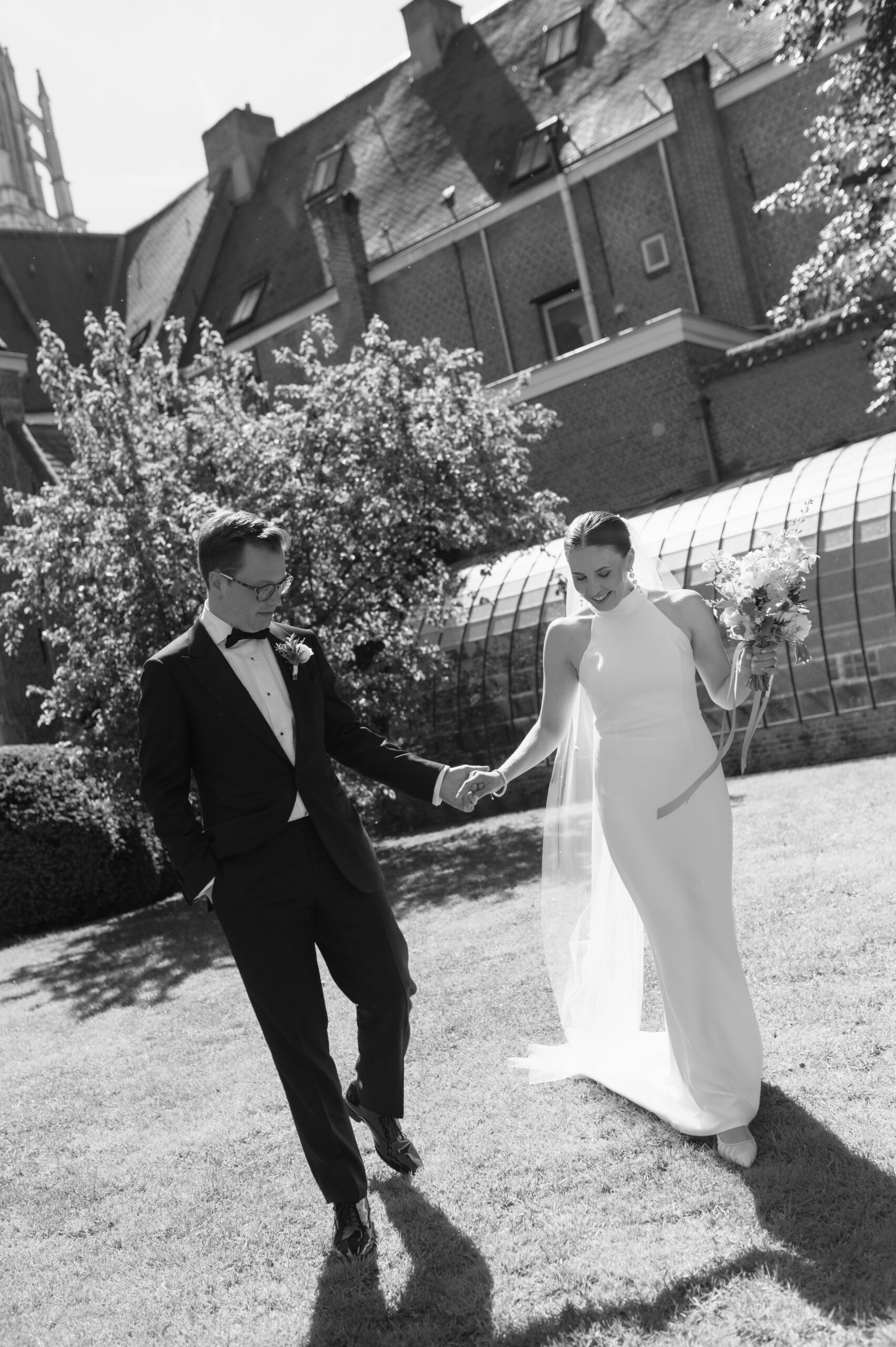 Custom made wedding dress handmade by Ines Beels - final work for the specialisation in haute couture